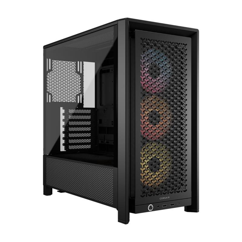 GABINETE CORSAIR 4000D AIRFLOW BLACK 3X120MM ARGB FAN VIDRIO TEMPLADO