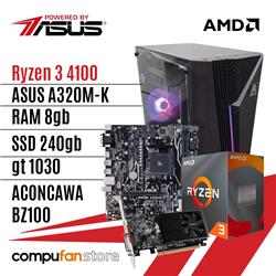 Pc Gamer Powered By Asus Ryzen 3 A320m-k Gt 1030 8gb Ssd 240